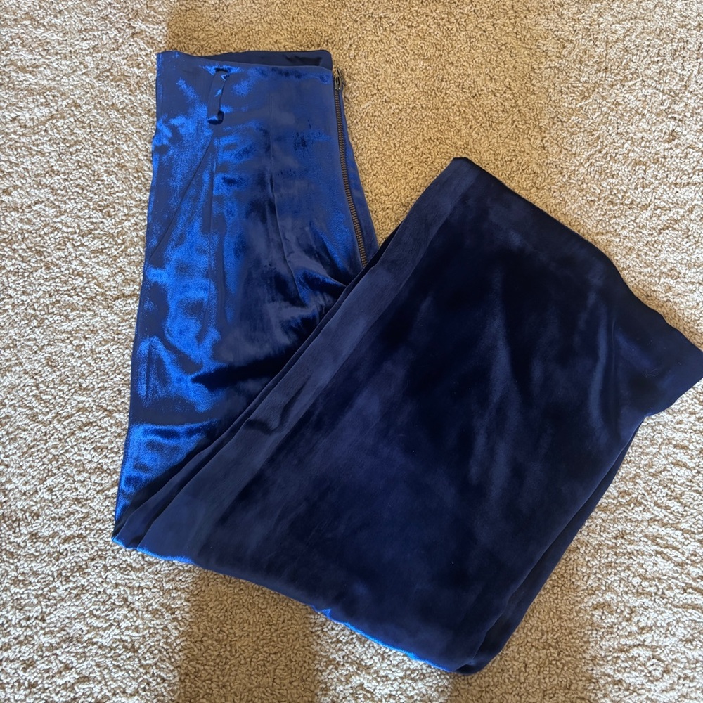 INTERMIX Royal Blue Velvet Trousers